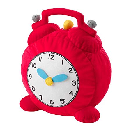 HEMMAHOS Soft toy, clock, red