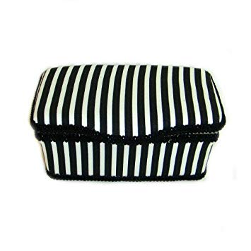 Black and White Stripes Boutique baby wipes case