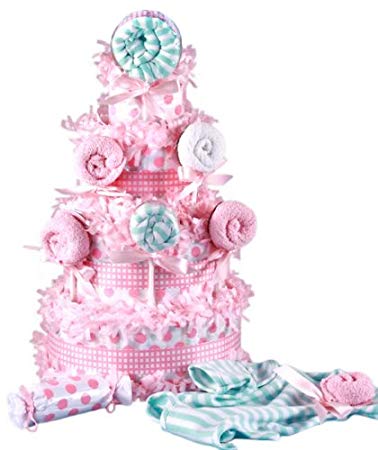 Lollipop Baby Shower Diaper Cake for Girls