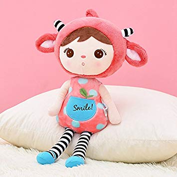 Me Too Keppel Stuffed Red Sheep Girl Baby Dolls Plush Toys 18 Inches