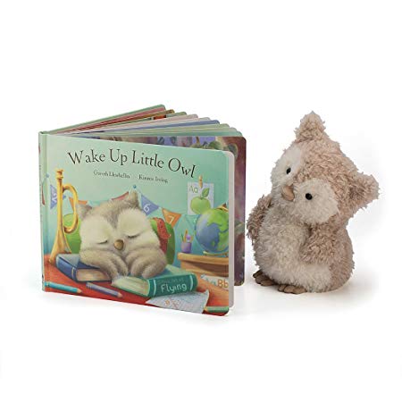 Jellycat Wake Up Little Owl Board Book and Little Owl Toy