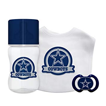 Dallas Cowboys Infant Baby Fanatic Gift Set Bottle Bib Pacifier BPA Free