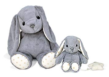 Bunny Bundle: Large Dreamy Hugginz + Musical Plushies - Grey Bunny