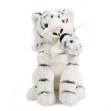 Lazada Mum Tiger with Baby Tiger Stuffed Animal Plush Toy Dolls 11''
