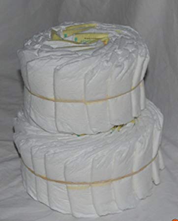 Decorate It Yourself 2 Tier Plain Diaper Cake 32 Diapers