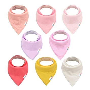 ALVABABY Baby Drool Bandana Bibs for Boys and Girls 8 Pack of Super Absorbent Baby Gift Sets (8SD20)