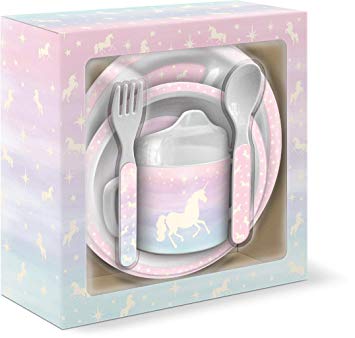 Lady Jayne 5 Piece Feeding Gift Set (Magical Unicorn)