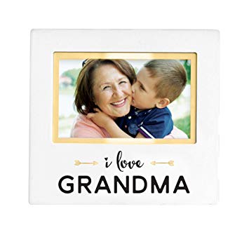 Pearhead Sentiment Keepsake Photo Frame, White I love Grandma