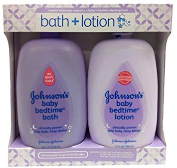 Johnsons Baby Bedtime Bath 28 Ounce And Lotion 27 Ounce, Gift Pack