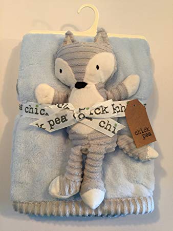 Chick Pea Racoon Grey/White/Blue 2pc Security Blanket