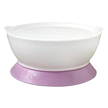 Calibowl 1-1/2 Cup Suction Bowl and Lid, Purple