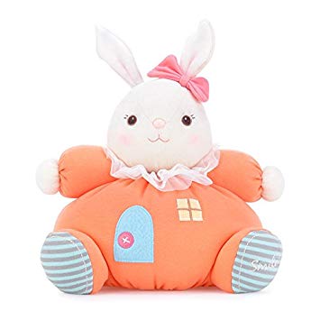 Me Too Stuffed Rabbit Plush Bunny Animal Toys Easter Gifts Decorations 10'' (Orange)