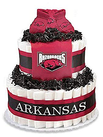 Collegiate Diaper Cakes - Baby Gifts for the Sports Fan--College Themed Diaper Cakes...