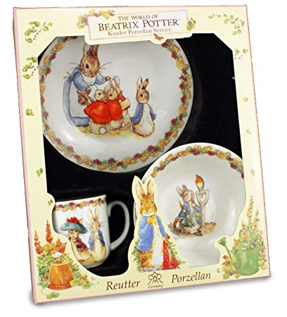 Reutter Porcelain Peter Rabbit 3 Piece Feeding Set