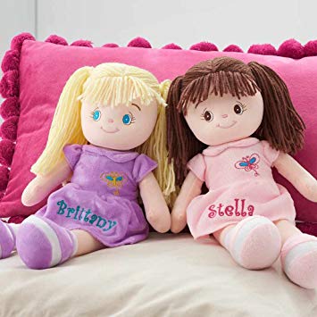 Personalized Dibsies Butterfly Snuggle Doll - 15 Inch (Brunette)