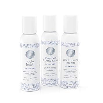 Baja Baby Lavender Travel Set - 2oz Shampoo, Conditioning Cream and Nourishing Body Lotion - EWG...