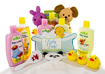 Bubble Bath Time Gift Basket for New Moms, Baby Showers a Great Gift Set (Baby Boy)