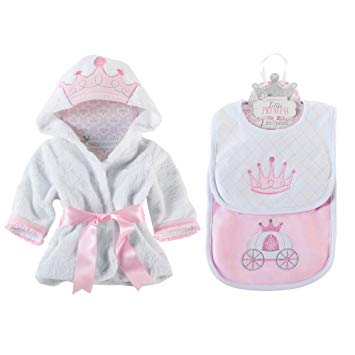 Baby Aspen Princess Bundle of Princess Robe and Princess Bibs 0-9 Months