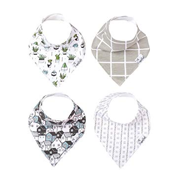 Baby Bandana Drool Bibs for Drooling and Teething 4 Pack Gift Set For Boys “Urban Set” by Copper Pearl