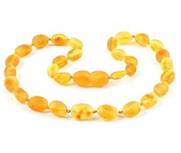 Authentic Raw Baltic Amber Teething Necklace by Jubilee Amber reduces teething pain and drooling for… Review