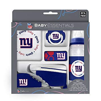 Baby Fanatic New York Giants 5-piece Baby Gift Set, Team Colors, One Size