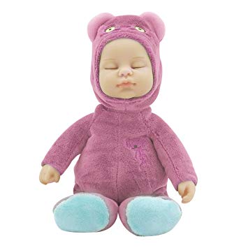 Baby Child Gift Cute Lifelike Realistic Reborn Sleeping Baby Doll Plush Toy 23cm x 12cm