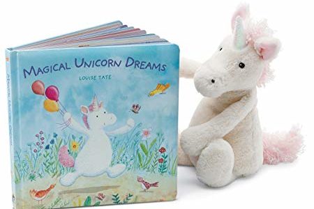 Jellycat Magical Unicorn Dreams Board Book and Bashful Unicorn, Medium – 12 inches Review